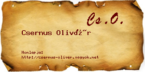 Csernus Olivér névjegykártya